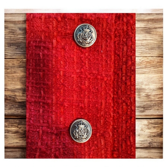 LOFT Boucle Tweed Mock Wrap Skirt - Picture 4 of 6